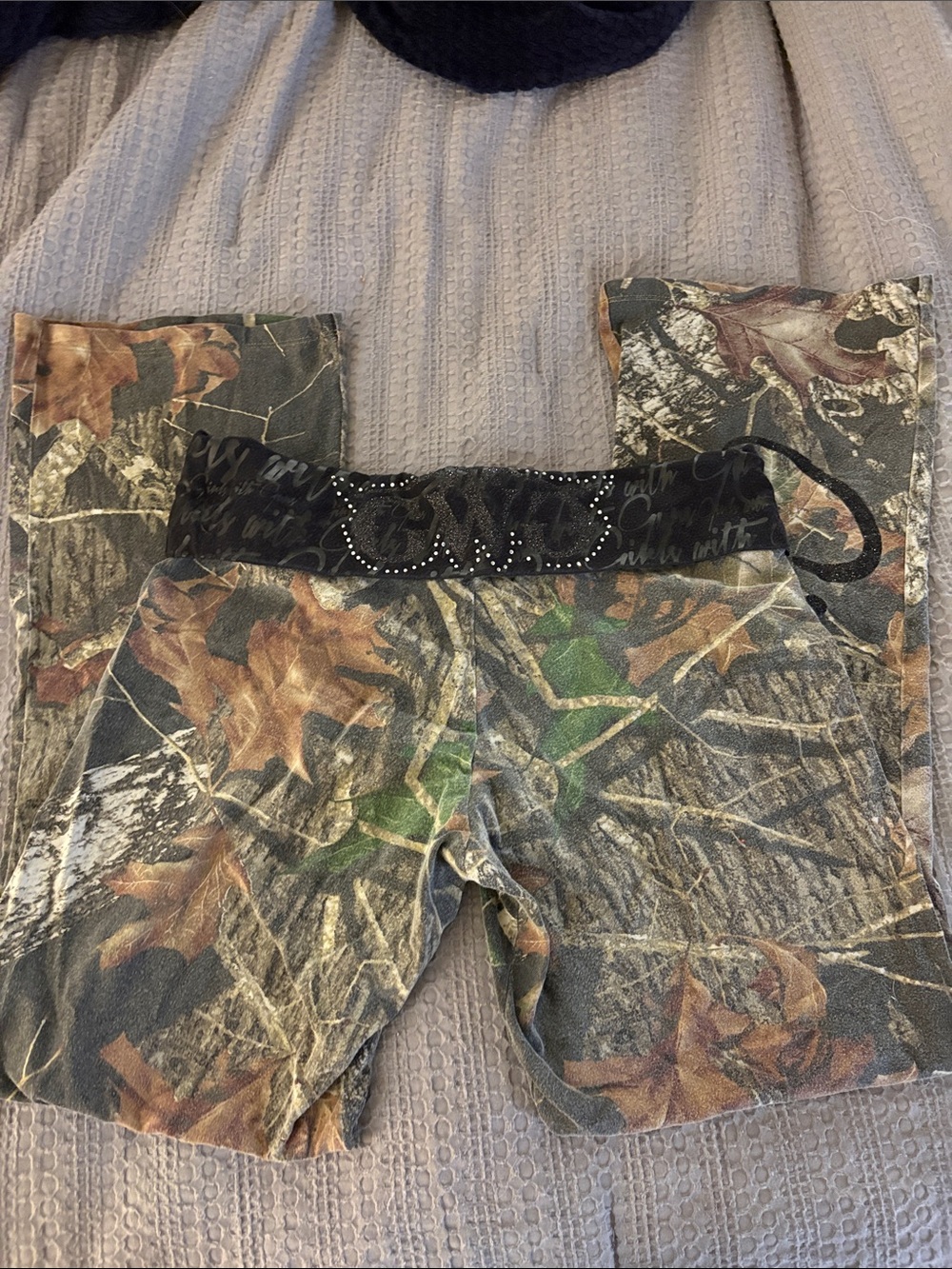 Girls with Guns Camo pants with Embellished Waistband